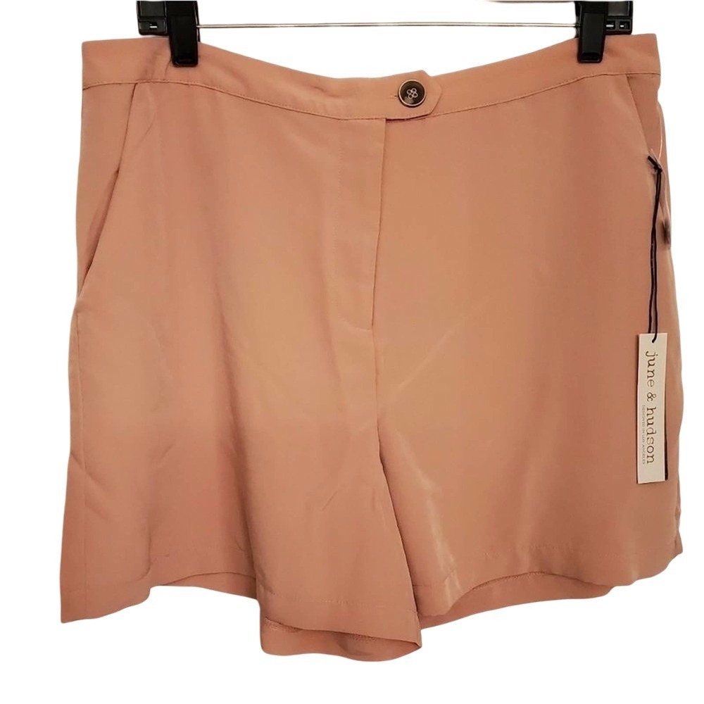 June & Hudson‎ Dusty Rose High Waisted Dress Shorts Pink XL J5895240 NWT